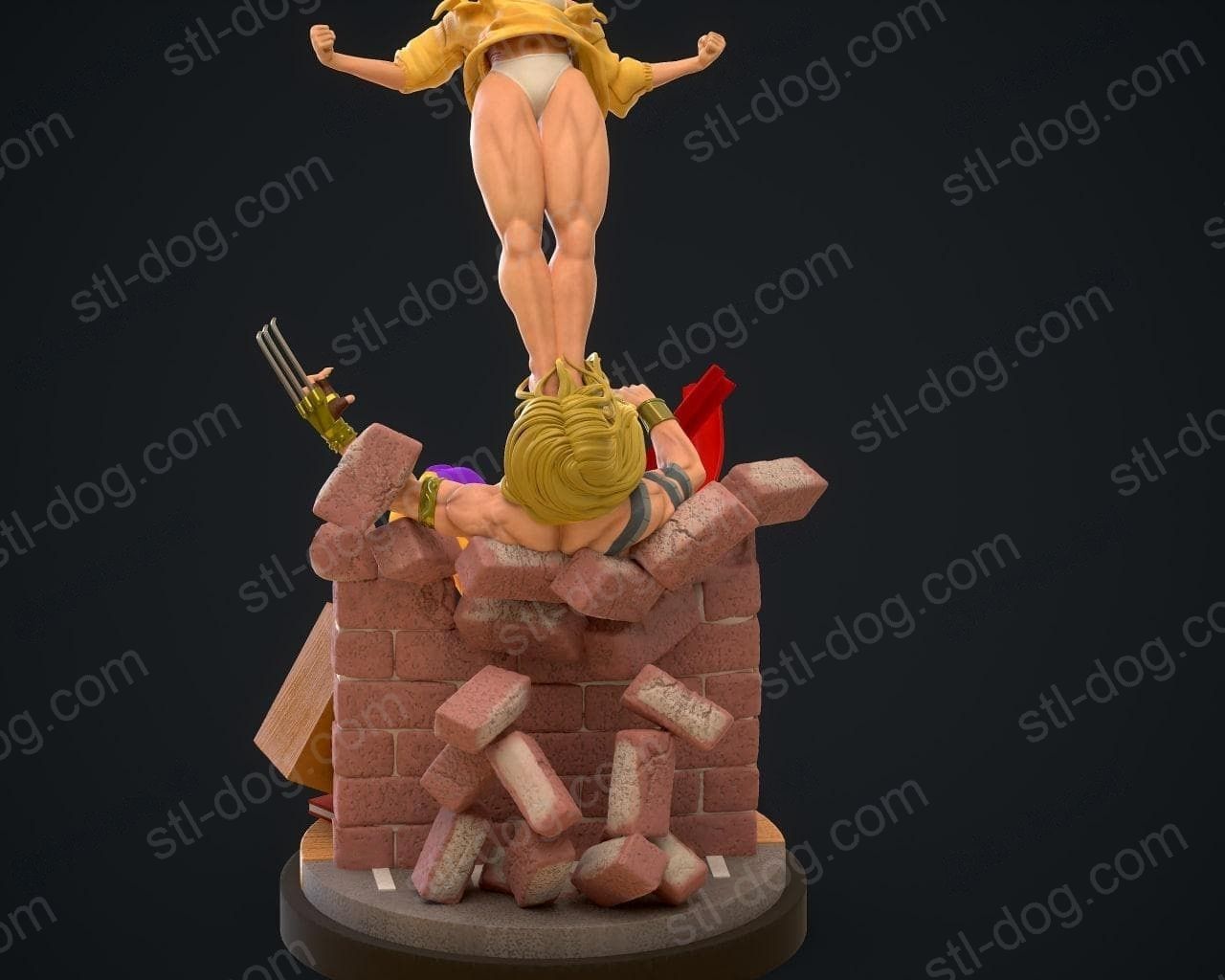 街头霸王 春丽VS维加(Chun Li vs Vega) 3D打印图纸